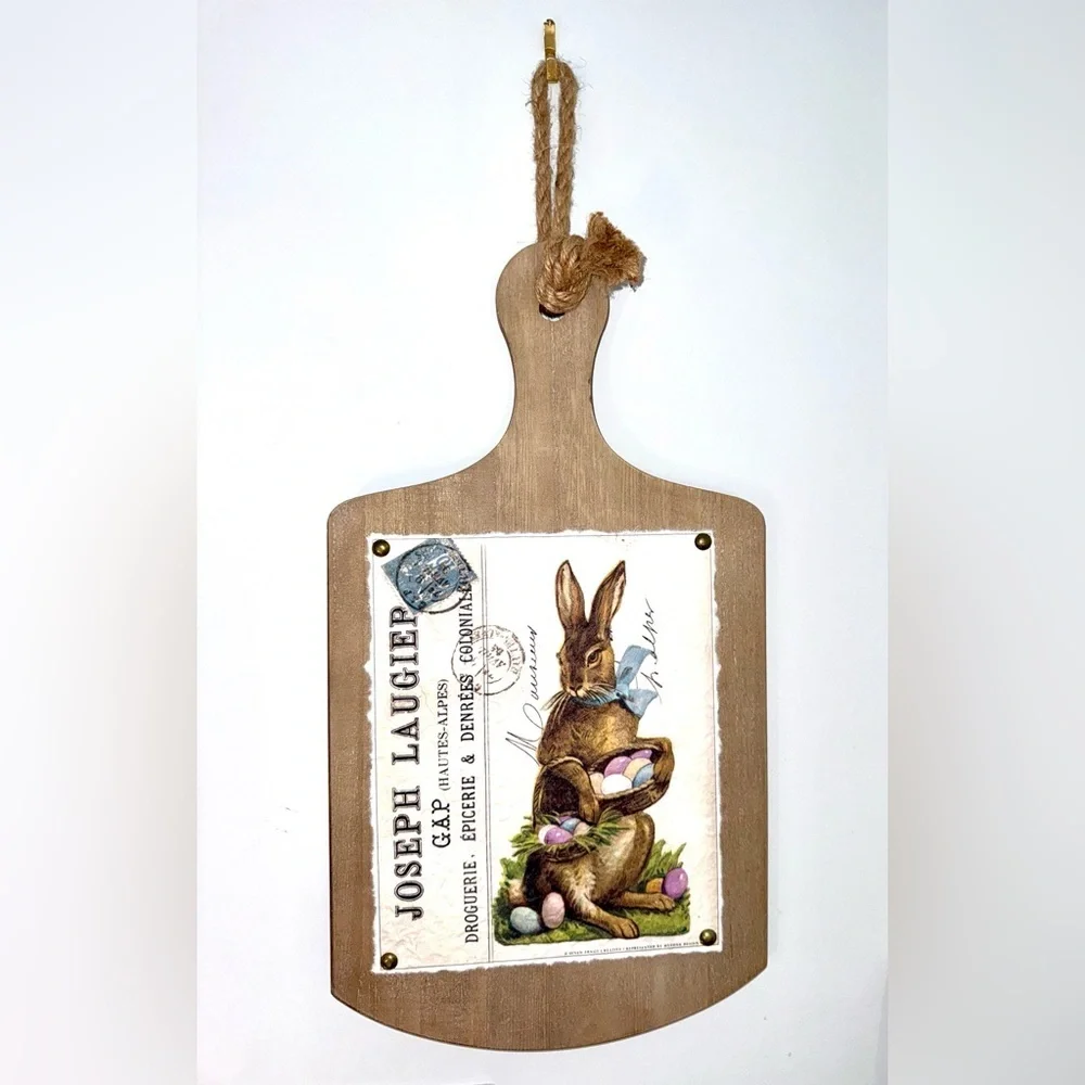 Joseph Laugier Rustic Farmhouse Brown Rabbit Cutting Board Decor Set of 2